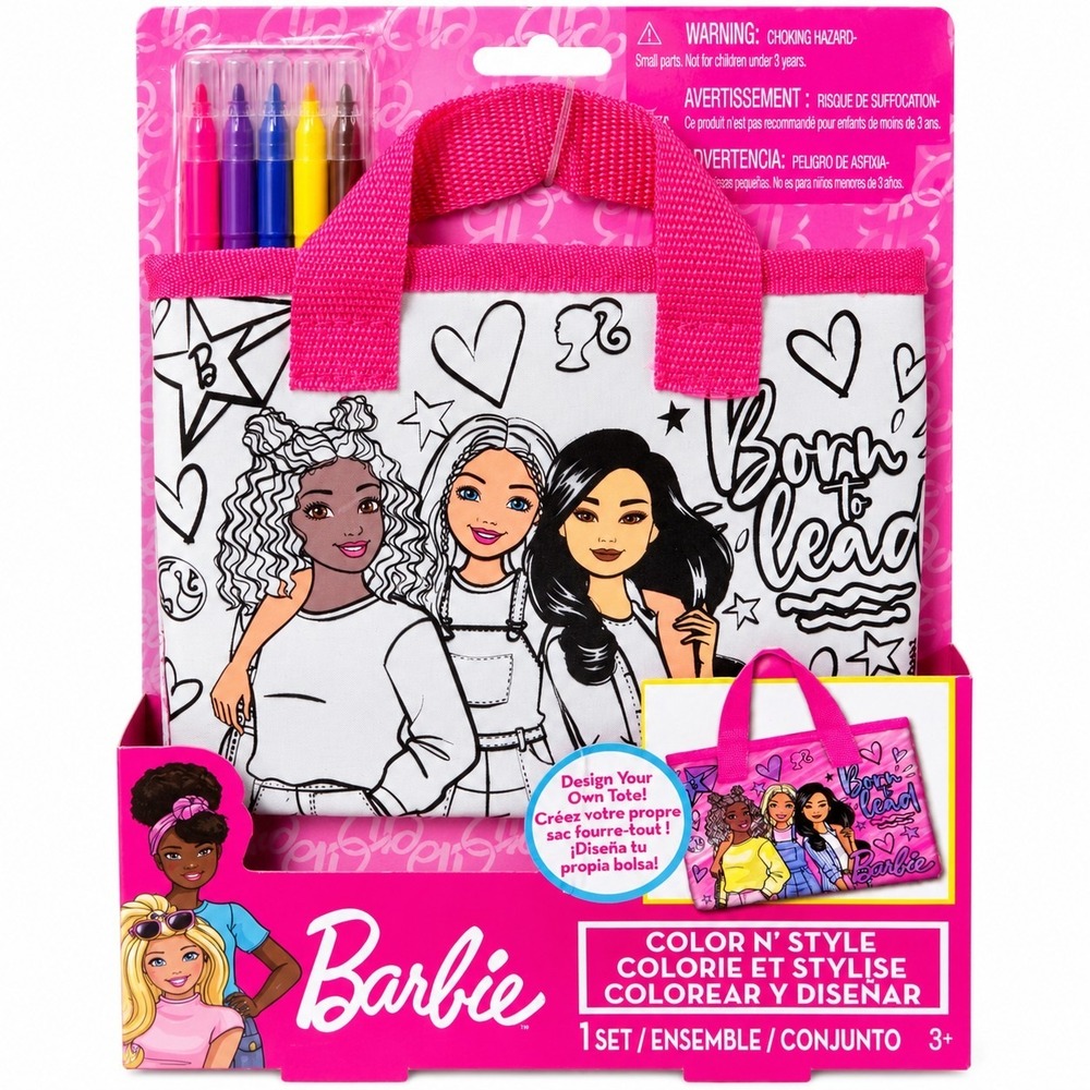 Barbie Color N' Style Fashion Tote Bag Design Kit 5 Markers New 2025 Mattel NEW